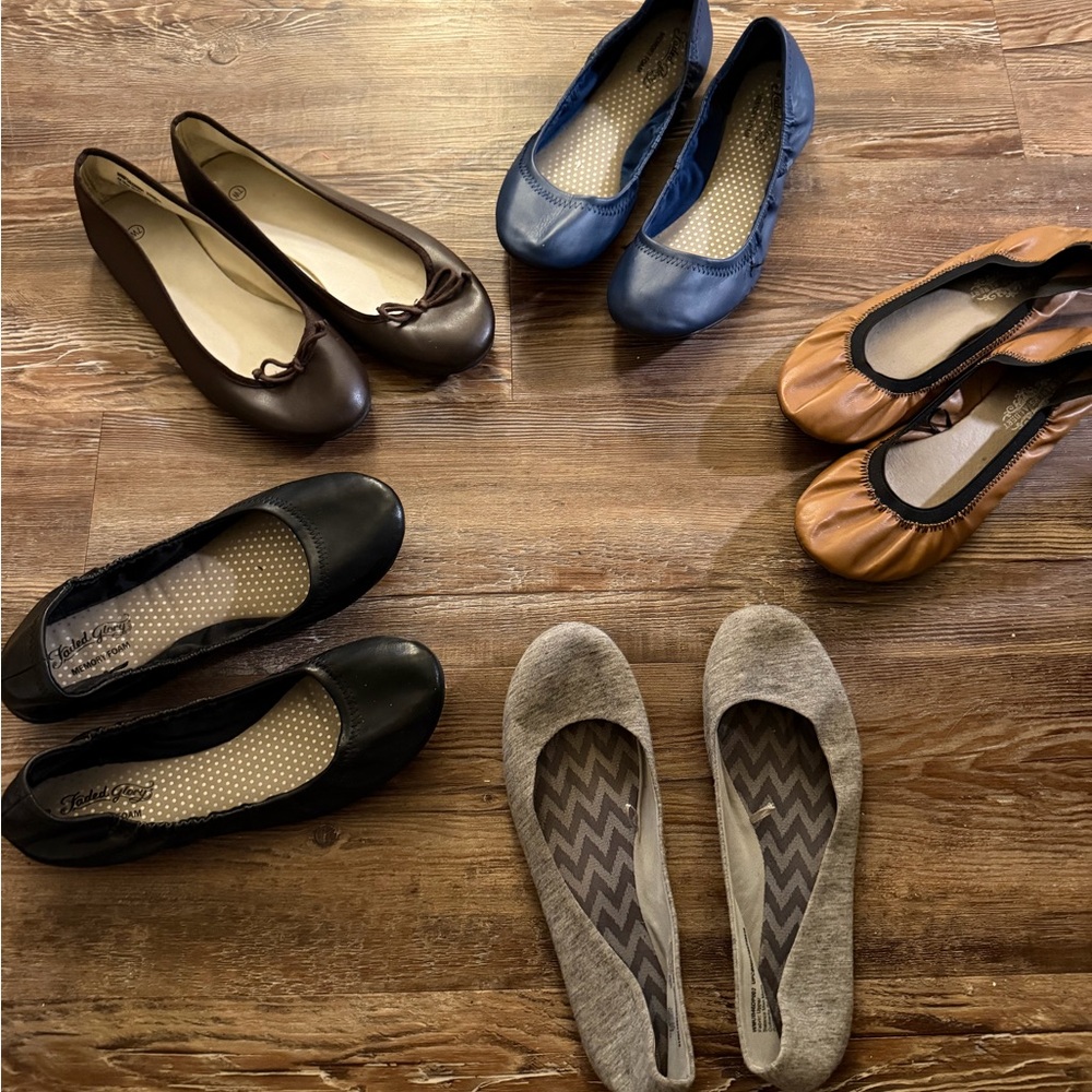 Chic Women's Flats in Black, Brown, Blue, Tan, and Gray